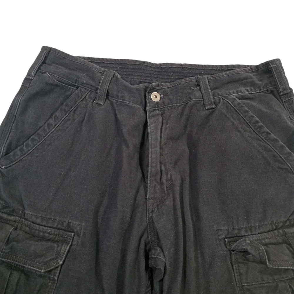 Levi's Mens Black Cargo Shorts 33 Waist Loose Fit Utility Pockets‎ Cotton Jorts
